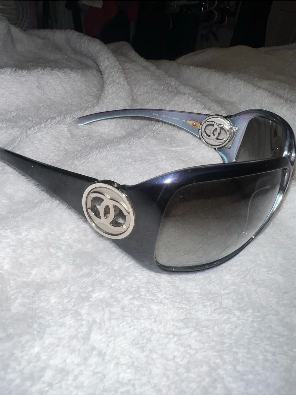 Vintage Y2K rare and discontinued Chanel 6023 809/11 oversized sunglasses